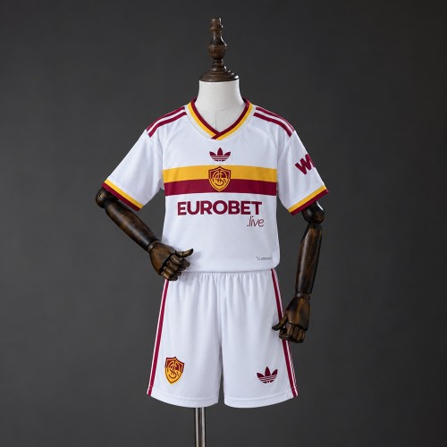 Kids Roma Jersey 2026-2027 Away Football Kit Soccer Shirt