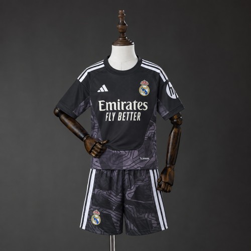 Kids Real Madrid Jersey 2026-2027 Goalkeeper Football Kit Soccer Shirt