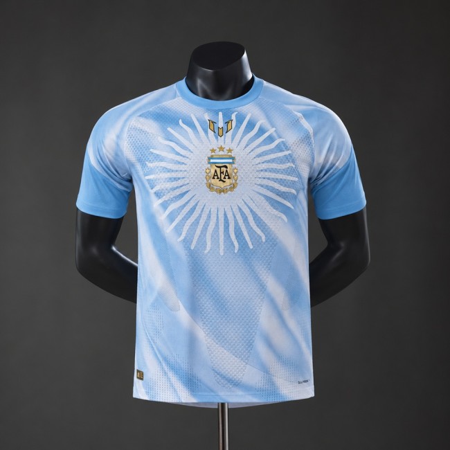 Player Version Argentina Jersey 2026 White Pre-Match Football Kit Soccer Shirt