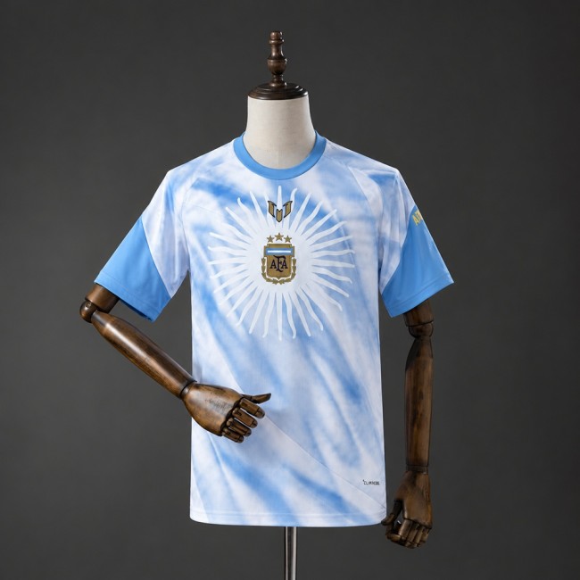 Argentina Jersey 2026 White Pre-Match Football Kit Soccer Shirt