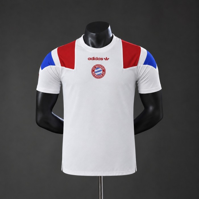 Player Version Bayern Munich Jersey 2026-2027 EQT White Retro Football Kit Soccer Shirt