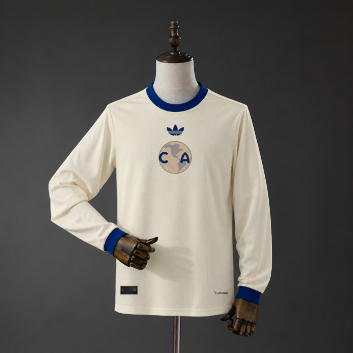 Club America Jersey 2026-2027 Anniversary Long Sleeves Football Kit Soccer Shirt