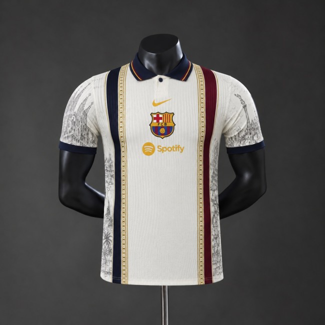 Player Version Barcelona Jersey 2026-2027 Off-White Special Football Kit Soccer Shirt