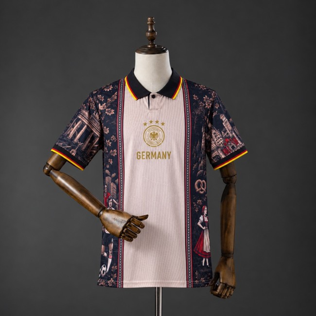 Germany Jersey 2026 Gold Polo Special Football Kit Soccer Shirt