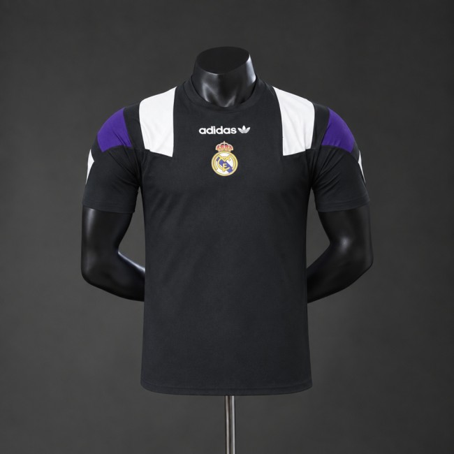 Player Version Real Madrid Jersey 2026-2027 EQT Black Retro Football Kit Soccer Shirt