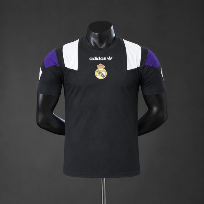 Player Version Real Madrid Jersey 2026-2027 EQT Black Retro Football Kit Soccer Shirt
