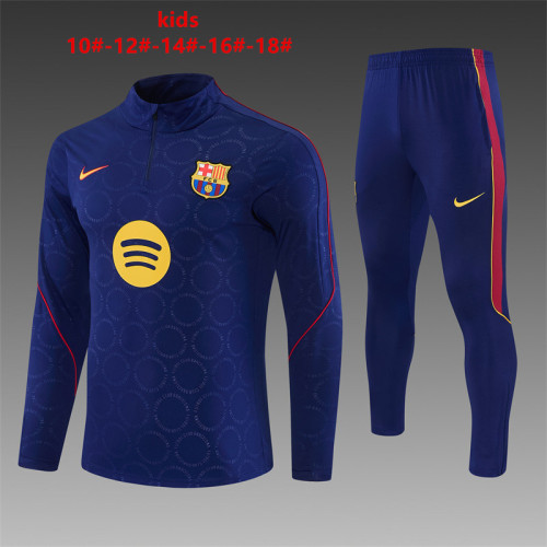 Kids Barcelona Training Tracksuits 2026-2027 Football Kit Soccer Jersey