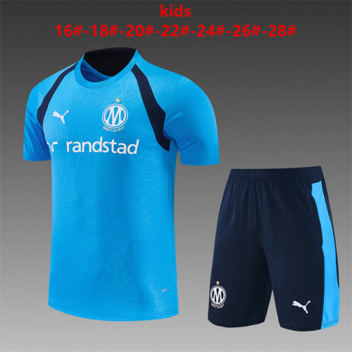 Kids Marseille Training Tracksuits 2026-2027 Football Kit Soccer Jersey