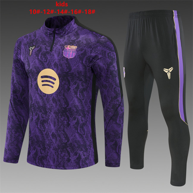 Kids Barcelona Training Tracksuits 2026-2027 Football Kit Soccer Jersey