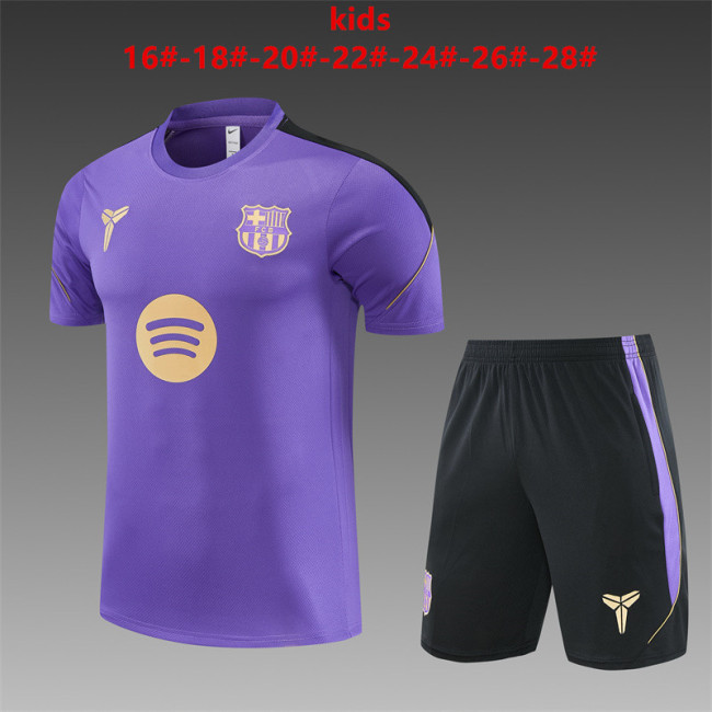 Kids Barcelona Training Tracksuits 2026-2027 Football Kit Soccer Jersey