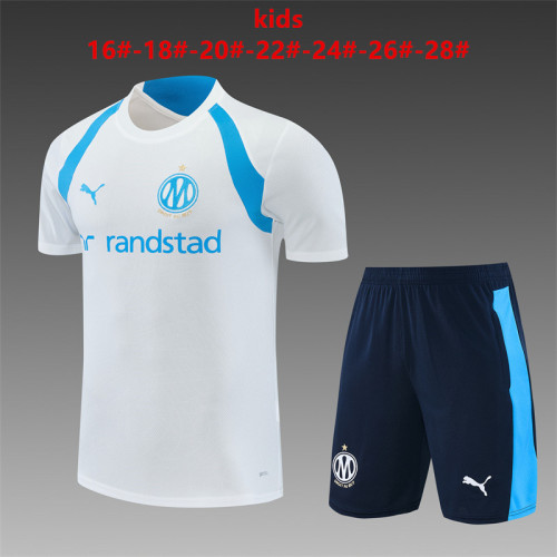 Kids Marseille Training Tracksuits 2026-2027 Football Kit Soccer Jersey