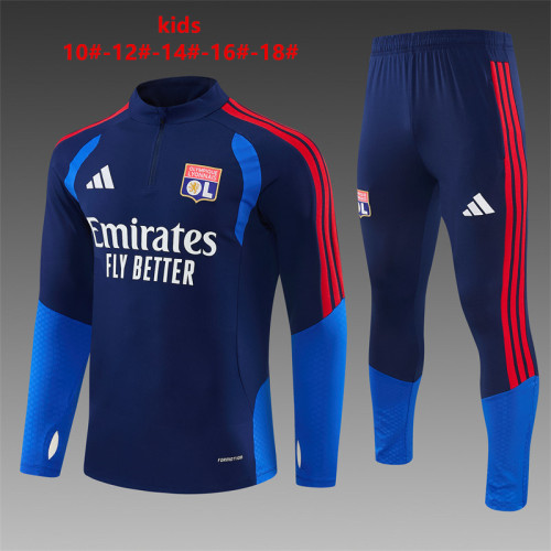 Kids Player Version Lyonnais Training Tracksuits 2026-2027 Football Kit Soccer Jersey