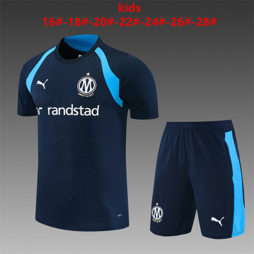 Kids Marseille Training Tracksuits 2026-2027 Football Kit Soccer Jersey