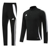 AB06 Black MEN 1/4 Zipper TrackSuit