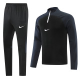 NB02 Black MEN 1/4 Zipper TrackSuit