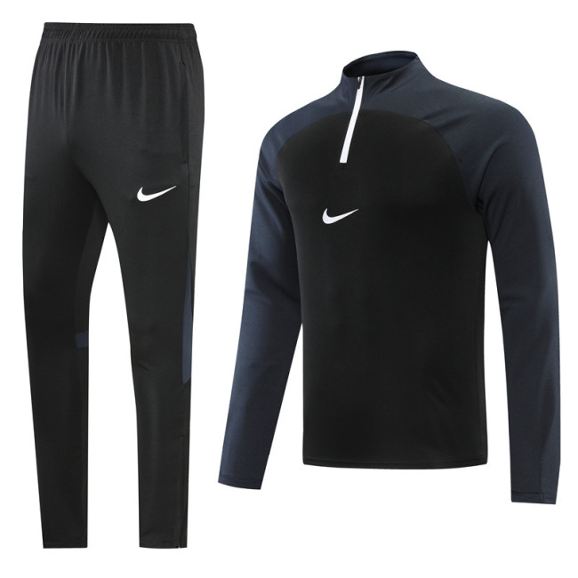 NB02 Black MEN 1/4 Zipper TrackSuit