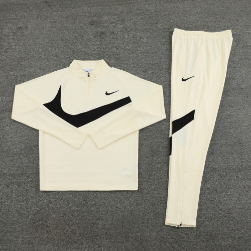 NB07 White MEN 1/4 Zipper TrackSuit