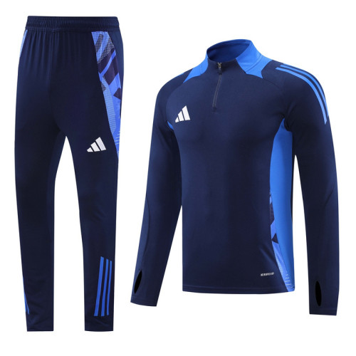 AB07 Navy Blue MEN 1/4 Zipper TrackSuit