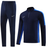 NB05 Navy Blue MEN 1/4 Zipper TrackSuit