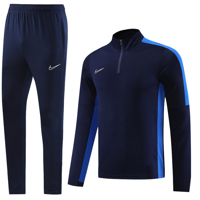 NB05 Navy Blue MEN 1/4 Zipper TrackSuit
