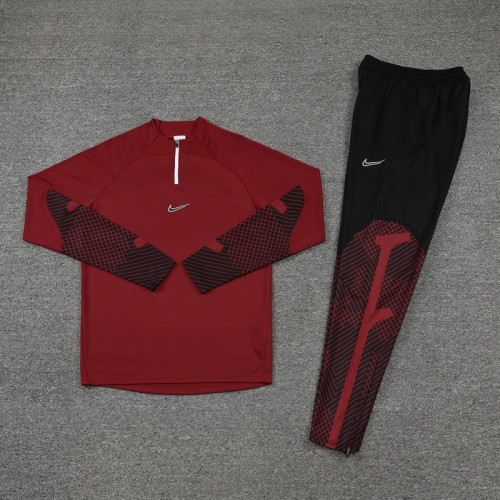 NB01 Bordeaux MEN 1/4 Zipper TrackSuit