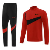 NB07 Red MEN 1/4 Zipper TrackSuit