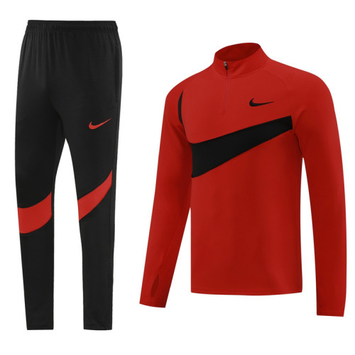 NB07 Red MEN 1/4 Zipper TrackSuit