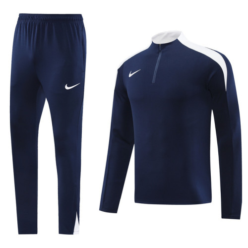NB08 Navy Blue MEN 1/4 Zipper TrackSuit