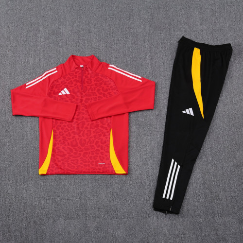AB08 Red MEN 1/4 Zipper TrackSuit