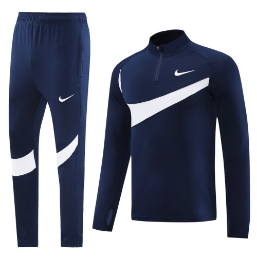 AB02 Navy Blue MEN 1/4 Zipper TrackSuit