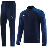 PB01 Navy Blue MEN 1/4 Zipper TrackSuit
