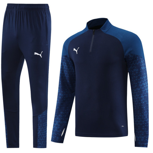 PB01 Navy Blue MEN 1/4 Zipper TrackSuit