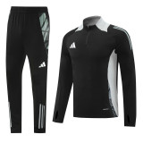 AB07 Black MEN 1/4 Zipper TrackSuit
