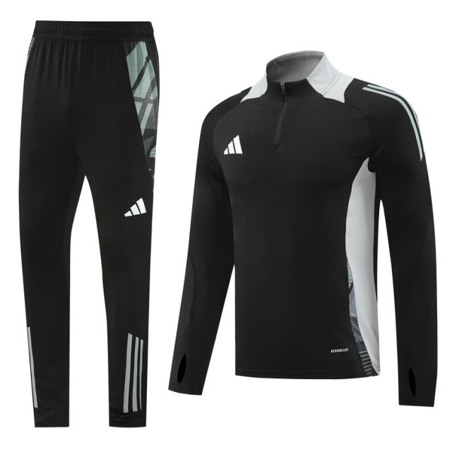 AB07 Black MEN 1/4 Zipper TrackSuit
