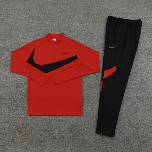 NB07 Red MEN 1/4 Zipper TrackSuit