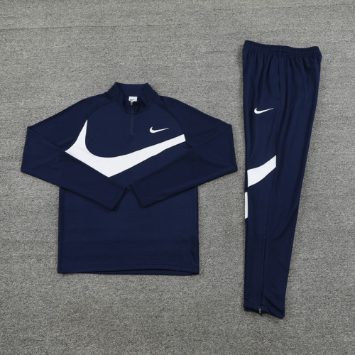 NB07 Navy Blue MEN 1/4 Zipper TrackSuit
