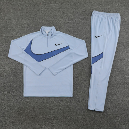 NB07 Blue Gray MEN 1/4 Zipper TrackSuit