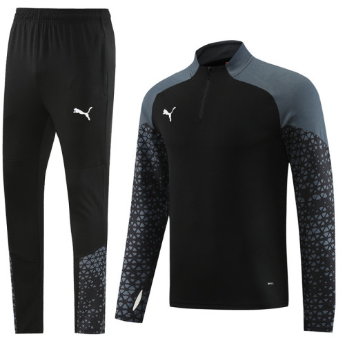 PB01 Black MEN 1/4 Zipper TrackSuit
