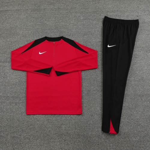 NB08 Red MEN 1/4 Zipper TrackSuit