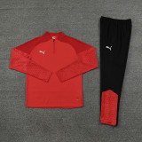 PB01 Red MEN 1/4 Zipper TrackSuit