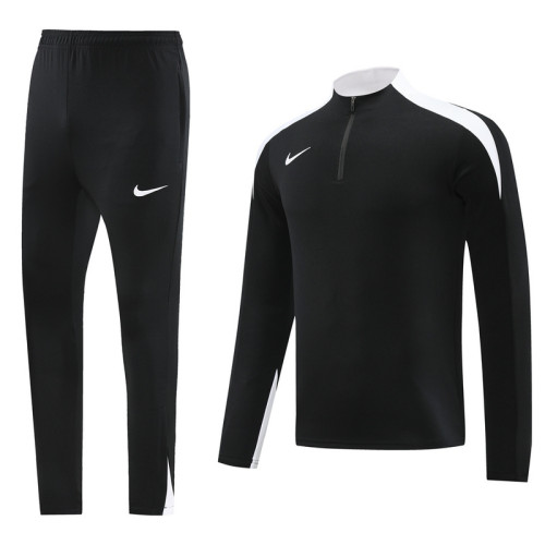 NB08 Black White MEN 1/4 Zipper TrackSuit