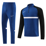 NB03 Navy Blue MEN 1/4 Zipper TrackSuit
