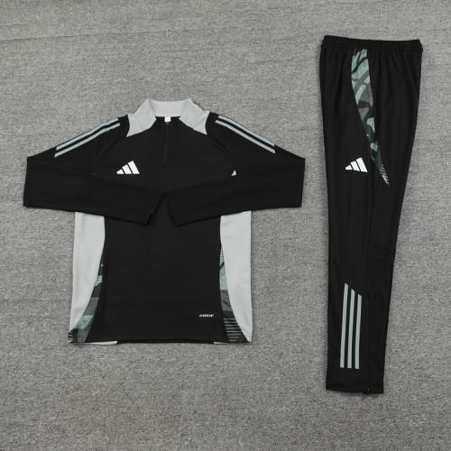 AB07 Black MEN 1/4 Zipper TrackSuit