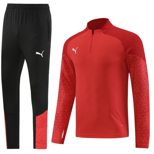 PB01 Red MEN 1/4 Zipper TrackSuit