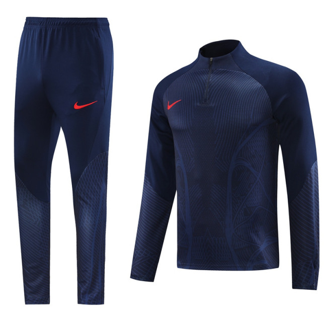 NB06 Navy Blue MEN 1/4 Zipper TrackSuit