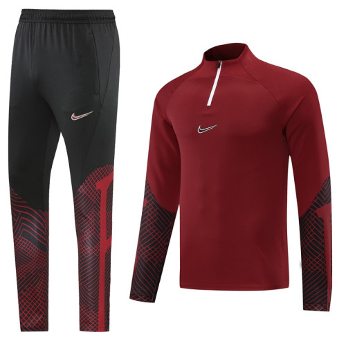 NB01 Bordeaux MEN 1/4 Zipper TrackSuit