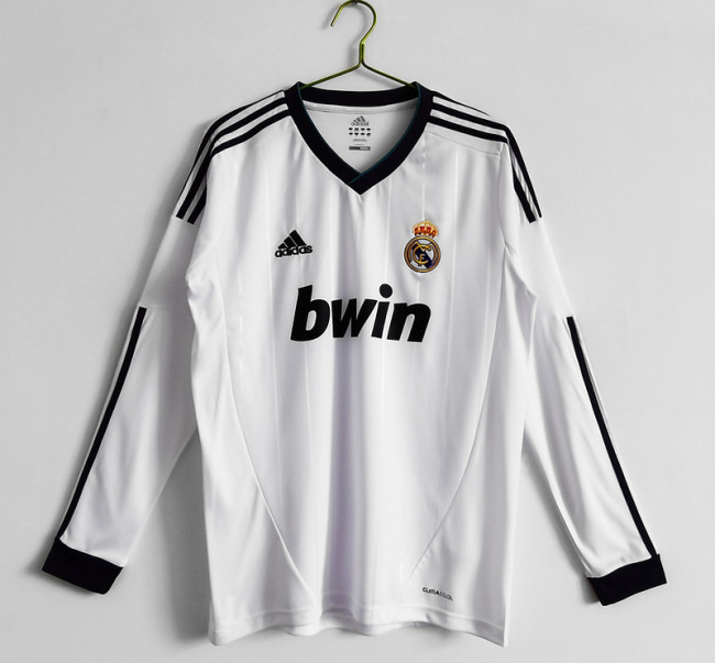2012∕13 Real Madrid Home Retro LongSleeve Jersey