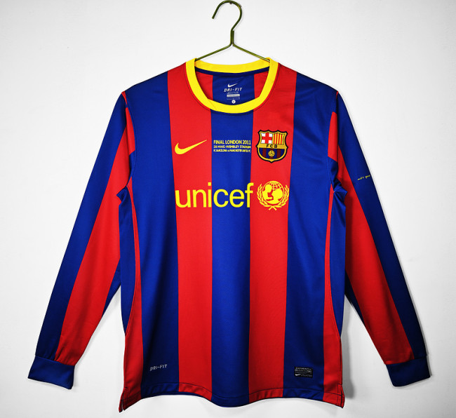 2010∕11Barcelona Home Retro LongSleeve Jersey