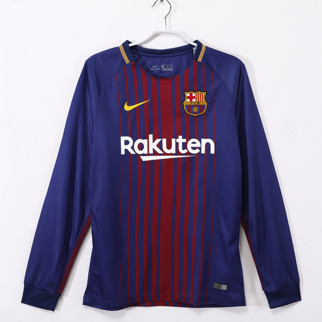 2017∕18 Barcelona Home Retro LongSleeve Jersey
