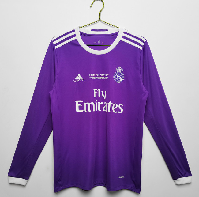 2016∕17 Real Madrid Away Retro LongSleeve Jersey